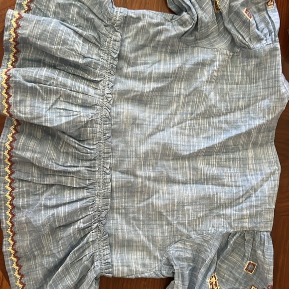 Blue Embroidered Top - Picture 3 of 6